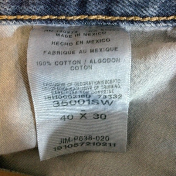 Wrangler Rugged Wear Jeans Mens 40 X 30 Denim Blue Mid Wash High Rise Straight - Picture 5 of 6